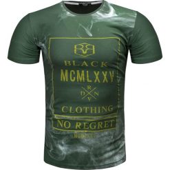 Koszulka męska t-shirt zielony Recea. Zielone koszulki męskie Recea, s, z nadrukiem, z bawełny, bez kołnierzyka. Za 24,00 zł.