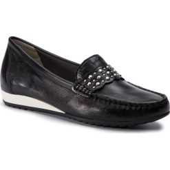 Mokasyny CAPRICE - 9-24653-22 Black Nappa 022. Czarne mokasyny damskie marki Caprice, ze skóry, na płaskiej podeszwie. Za 229,90 zł.