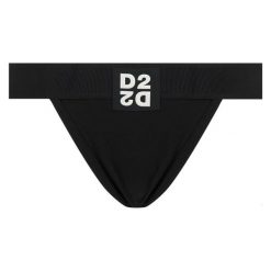 Stringi Dsquared2 Underwear D8L292980. Czarne stringi damskie Dsquared2 Underwear, l, bez wzorów, z elastanu. Za 339,00 zł.