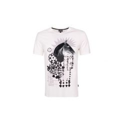 T-shirty z krótkim rękawem Roberto Cavalli S03GC0432. Białe t-shirty męskie Roberto Cavalli, s, bez wzorów, bez kołnierzyka, krótkie. Za 199,00 zł.