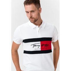 Tommy Hilfiger Polo Koszulka Biały. Białe podkoszulki męskie TOMMY HILFIGER, xl, bez wzorów, z bawełny, polo, bez rękawów. Za 378,95 zł.