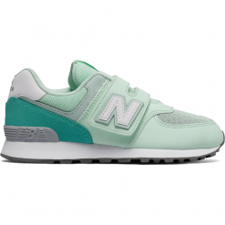 New Balance YV574D5. Szare buciki niemowlęce marki New Balance, z materiału. W wyprzedaży za 119,99 zł.