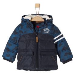 S.Oliver Kurtka Chłopięca_Aw18 80 Niebieski. Niebieskie kurtki chłopięce marki S.Oliver, na zimę, eleganckie, z kapturem. Za 169,00 zł.