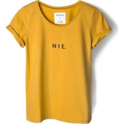 Bluzki, topy, tuniki: T-shirt musztardowy NIE.