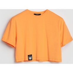 T-shirty damskie: Krótki t-shirt – Pomarańczo