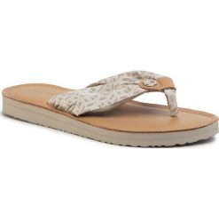 Japonki TOMMY HILFIGER - Th Monogram Flat Beach Sandal FW0FW04808 Stone AEP. Brązowe klapki damskie TOMMY HILFIGER, bez wzorów, ze skóry, bez obcasa. Za 199,00 zł.