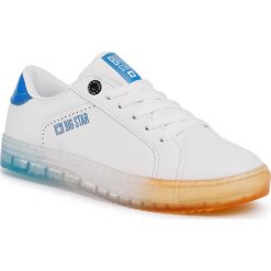 Sneakersy BIG STAR - FF274922 White/Blue/Orange. Białe półbuty damskie BIG STAR, na co dzień, bez wzorów, ze skóry ekologicznej, retro, bez obcasa, na płaskiej podeszwie, bez zapięcia. Za 159,00 zł.