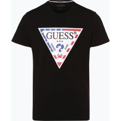 Guess Jeans - T-shirt męski, czarny. Czarne t-shirty męskie Guess Jeans, xl, z nadrukiem, z jeansu, bez kołnierzyka. Za 169,95 zł.