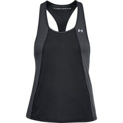 Top w kolorze czarno-szarym. Czarne topy sportowe damskie marki Under Armour, xs, z materiału. W wyprzedaży za 64,95 zł.