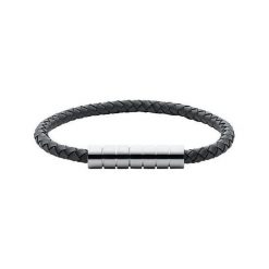 Skagen Męska Bransoletka Skóra skjm0112040. Czarne bransoletki męskie marki Skagen. W wyprzedaży za 171,00 zł.