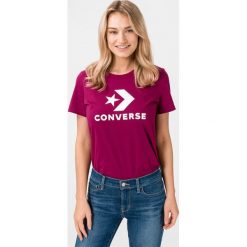 Converse Koszulka Różowy. Różowe koszulki damskie Converse, s, z nadrukiem, z bawełny, bez kołnierzyka, z krótkim rękawem. Za 102,95 zł.