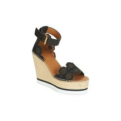 Espadryle See by Chloé SB30202. Czarne espadryle damskie See by Chloé, bez wzorów, bez obcasa. Za 839,20 zł.