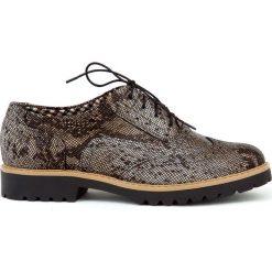 Półbuty - skóra naturalna - model 258 - kolor wąż. Półbuty damskie Zapato, bez wzorów, ze skóry, bez obcasa, bez zapięcia. W wyprzedaży za 269,10 zł.