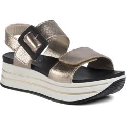Sandały IGI&CO - 5175533 Cham. Szare klapki damskie IGI&CO, z aplikacjami, ze skóry, bez obcasa. Za 349,00 zł.