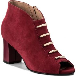 Botki damskie lity: Botki EKSBUT - 68-4869-I93-1G Burgund