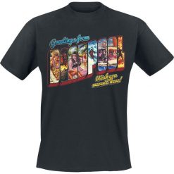 Deadpool Greetings T-Shirt czarny. Czarne t-shirty męskie z nadrukiem marki Deadpool, m, z okrągłym kołnierzem. Za 74,90 zł.