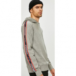 Jack & Jones - Bluza. Szare bejsbolówki męskie Jack & Jones, l, z bawełny, z kapturem. W wyprzedaży za 129,90 zł.