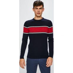 Selected - Sweter. Niebieskie swetry męskie marki Selected, s, bez wzorów, z wełny, z okrągłym kołnierzem, bez kaptura. Za 299,90 zł.