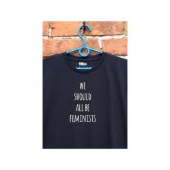 We Should All Be Feminists t-shirt. Białe t-shirty damskie Funfara, s, bez wzorów, z bawełny, bez kołnierzyka. Za 89,00 zł.