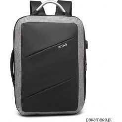 Plecak na laptopa męski vintage KANO. Czarne plecaki męskie marki Pakamera, bez wzorów, z materiału, vintage. Za 299,00 zł.
