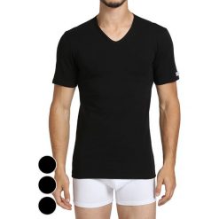 T-shirty męskie: T-shirt (3 szt.) w kolorze czarnym