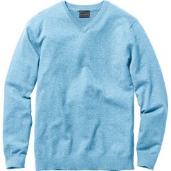 Swetry męskie: Sweter z dekoltem w serek Regular Fit bonprix jasnoniebieski