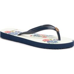 Japonki TORY BURCH - Thin Flip Flop 56488 Tory Navy/Tea Rose 418. Niebieskie klapki damskie Tory Burch, bez wzorów, z tworzywa sztucznego, bez obcasa. W wyprzedaży za 229,00 zł.