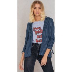 Marynarki i żakiety damskie: Trendyol Marynarka oversize w pasy – Multicolor,Navy