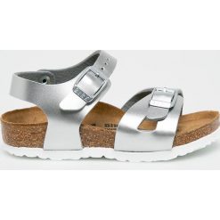 Birkenstock - Sandały dziecięce. Szare sandały dziewczęce Birkenstock, ze skóry, na klamry. W wyprzedaży za 159,90 zł.
