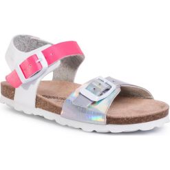 Sandały LES TROPEZIENNES - Pistache 23555 Silver/Pink. Szare sandały dziewczęce Les Tropeziennes, ze skóry ekologicznej, bez zapięcia. Za 209,00 zł.