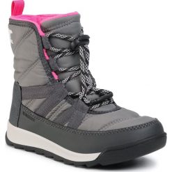 Śniegowce SOREL - Youth Whitney II Short Lace NY3903 Quarry 052. Szare śniegowce dziewczęce Sorel, bez zapięcia. Za 379,00 zł.