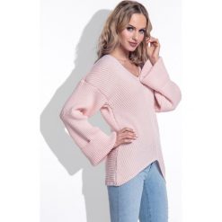 Sweter I159. Swetry damskie Fimfi, s, bez wzorów, z dzianiny, bez rękawów, bez kaptura. Za 104,50 zł.