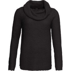 Sweter z golfem bonprix czarny. Czarne swetry damskie bonprix, bez wzorów, bez rękawów. Za 69,99 zł.
