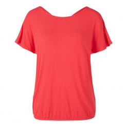 S.Oliver T-Shirt Damski 38 Czerwony. Czerwone koszulki damskie S.Oliver, s, bez wzorów, eleganckie, bez kołnierzyka. W wyprzedaży za 48,00 zł.