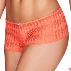 Figi francuskie Heidi Klum Dreamtime. Pomarańczowe figi Astratex, w koronkowe wzory, z bawełny. Za 96,99 zł.