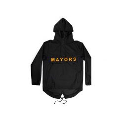 MAYORS PULL ON BLACK. Czarne kurtki damskie marki MAJORS, xl, z nadrukiem, z bawełny. Za 280,00 zł.