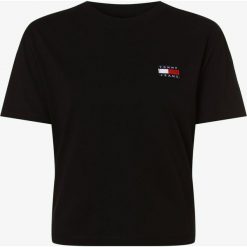 Tommy Jeans - T-shirt damski, czarny. Czarne t-shirty damskie Tommy Jeans, l, z aplikacjami, z bawełny, bez kołnierzyka. Za 179,95 zł.