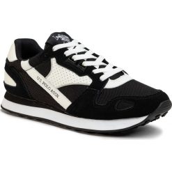 Sneakersy U.S. POLO ASSN. - Justin FLASH4117S0/YM1 Blk/Whi. Czarne sneakersy męskie U.S. Polo Assn., bez wzorów, ze skóry, bez zapięcia. W wyprzedaży za 279,00 zł.