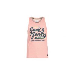 Topy na ramiączkach / T-shirty bez rękawów Jack Jones JORBRANDING. Różowe t-shirty męskie Jack & Jones, s, bez wzorów, bez kołnierzyka. Za 55,20 zł.