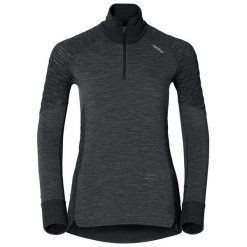 Odlo Koszulka damska Shirt l/s turtle neck 1/2 zip Natural grafitowa r. M (11021). Szare bluzki damskie marki Odlo, l. Za 399,95 zł.