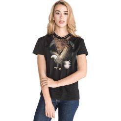 TWINSET Koszulka Czarny. Czarne koszulki damskie Twinset, m, z nadrukiem, z bawełny, bez kołnierzyka. Za 550,95 zł.
