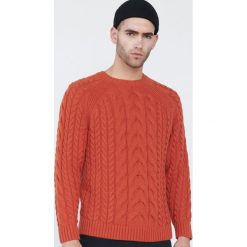 Sweter z domieszką wełny - Czerwony. Czerwone swetry damskie Reserved, s, bez wzorów, z wełny, bez kołnierzyka, bez kaptura. Za 169,99 zł.