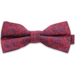 Czerwona Mucha w Ornamenty, Męska MUVRN0021. Czerwone muszki męskie Vernon, w paski, eleganckie. Za 29,00 zł.