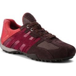 Sneakersy GEOX - U Snake E U8207E 02214 C7J7W Dk Burgundy/Ruby. Czerwone sneakersy męskie Geox, na co dzień, bez wzorów, ze skóry, bez zapięcia. W wyprzedaży za 239,00 zł.