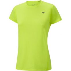 Mizuno Koszulka Treningowa Impulse Core Tee W Safety Yellow Xl. Żółte topy sportowe damskie do fitnessu marki Mizuno, xl, bez wzorów, z materiału, bez kołnierzyka, bez rękawów, bez kaptura. W wyprzedaży za 79,00 zł.