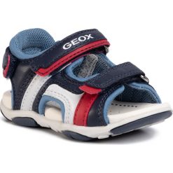 Sandały GEOX - B S. Agasim B. C B021AC 08515 C4250 M Navy/Dk Sky. Niebieskie sandały chłopięce Geox, ze skóry, bez zapięcia. W wyprzedaży za 179,00 zł.