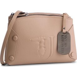 Torebka TRUSSARDI JEANS - Melissa 75B00456 W060. Brązowe listonoszki damskie Trussardi Jeans, bez wzorów, z jeansu, bez dodatków. W wyprzedaży za 349,00 zł.