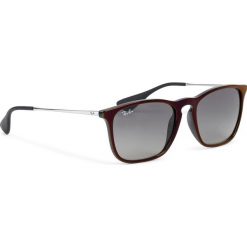 Okulary przeciwsłoneczne RAY-BAN - Chris 0RB4187 631611 Black/Silver. Szare okulary przeciwsłoneczne damskie Ray-Ban. W wyprzedaży za 399,00 zł.