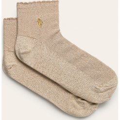 Polo Ralph Lauren - Skarpetki. Żółte skarpetki damskie Polo Ralph Lauren, bez wzorów, z elastanu. Za 49,90 zł.
