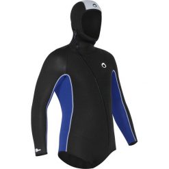 Kurtka do kombinezonu nurkowego SCD 100 z neoprenu 5,5 mm męska. Czarne kurtki sportowe męskie SUBEA, s, bez wzorów, z poliamidu, bez kaptura. Za 289,99 zł.